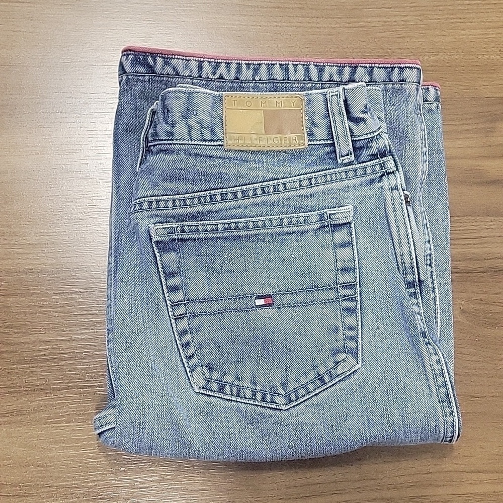 Y2K Blue Jean Pencil Skirt Tommy Hilfiger-Size Med.(vintage Check measurements) - Picture 3 of 13